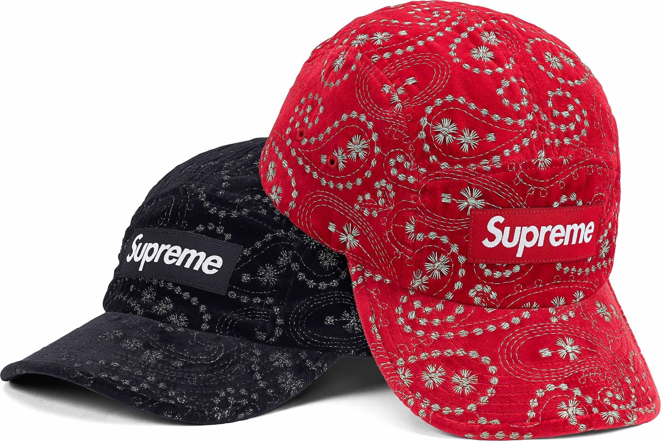 Velvet Paisley Camp Cap